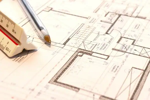 Image of architect Evesham drawings